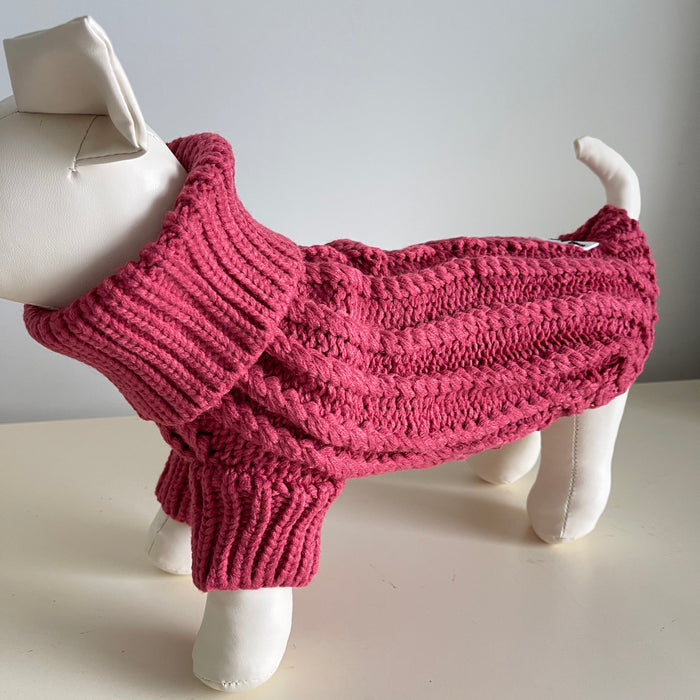 Woollen Dog Jumper / Sweater - Rustic Red