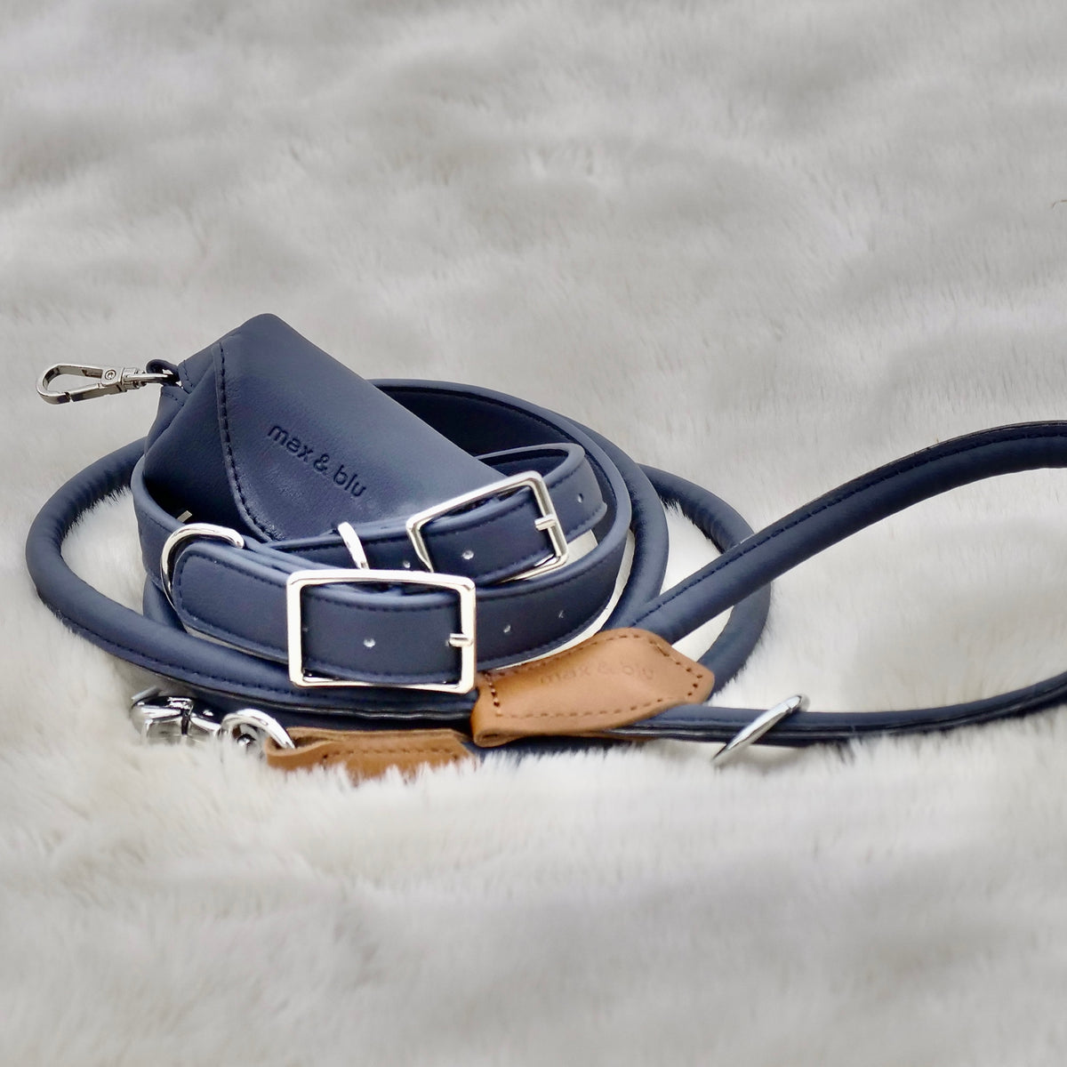 Billie Dog Lead - Dark Navy