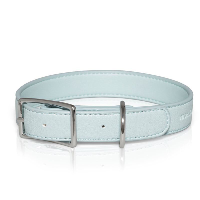 Max Blu Billie Dog Collar in Ice Blue Pale Blue Dog Collar
